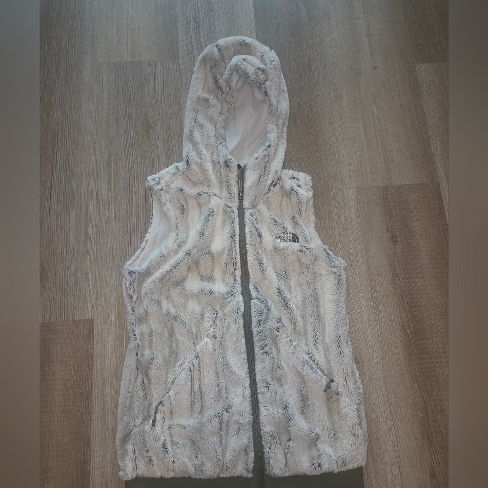 The North Face Faux Fur Hooded Vest XS